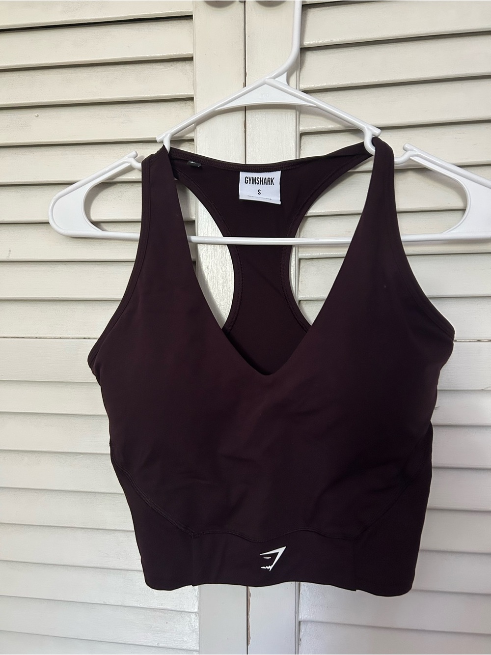 Gymshark Deep Plum V-Neck Racerback Sports Bra